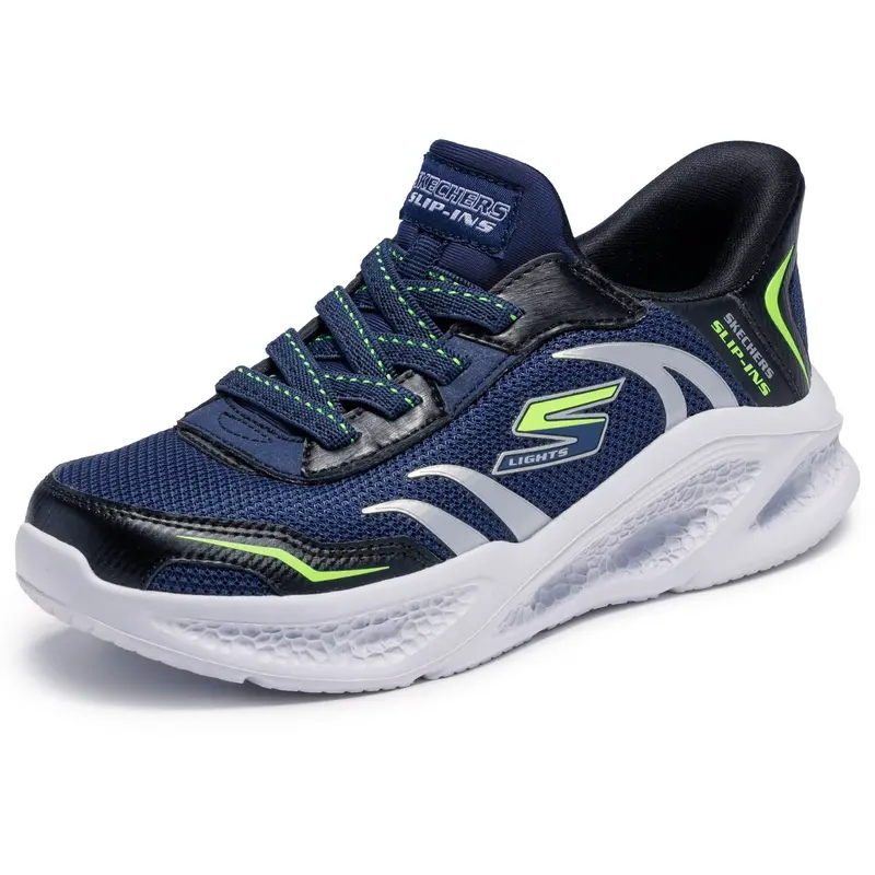Skechers Navy Slip-Ins: S-Lights: Meteor-Lights - Brisk-Beams 5