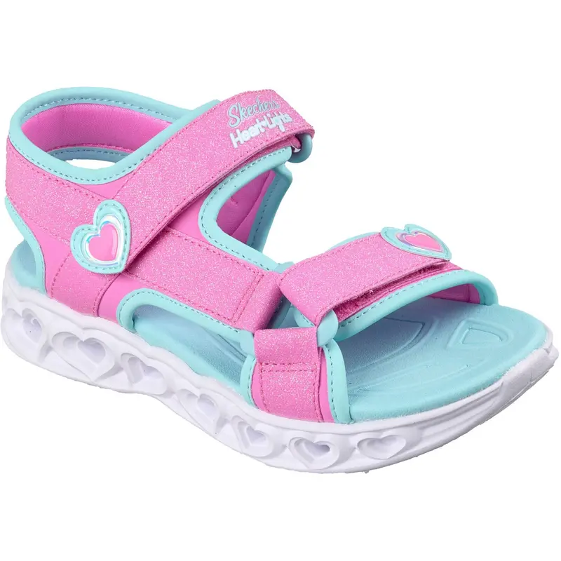 Skechers Pink Heart Lights Sandaler 1