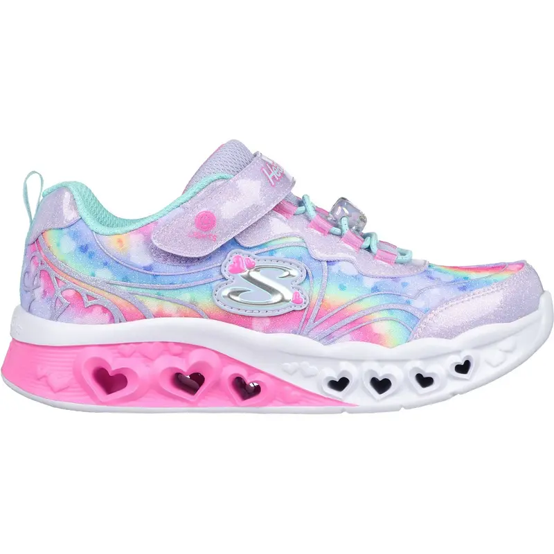 Skechers Purple Flutter Heart Lights Groovy Swirl 2