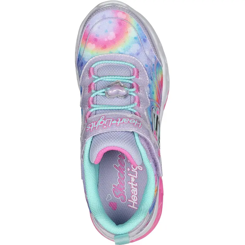 Skechers Purple Flutter Heart Lights Groovy Swirl 5