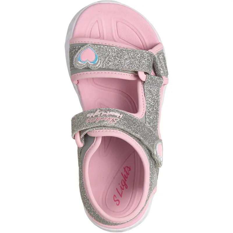 Skechers Silver Heart Lights Sandaler 5