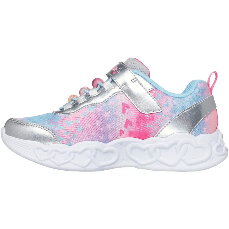 Skechers Silver Infinite Heart Lights - Heart Jewels 4