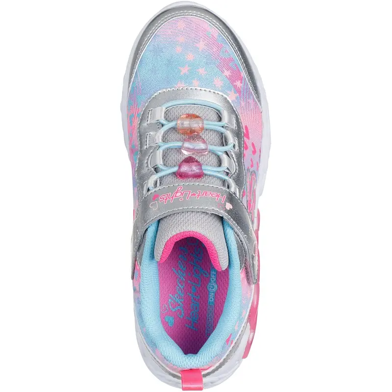 Skechers Silver Infinite Heart Lights - Heart Jewels 5