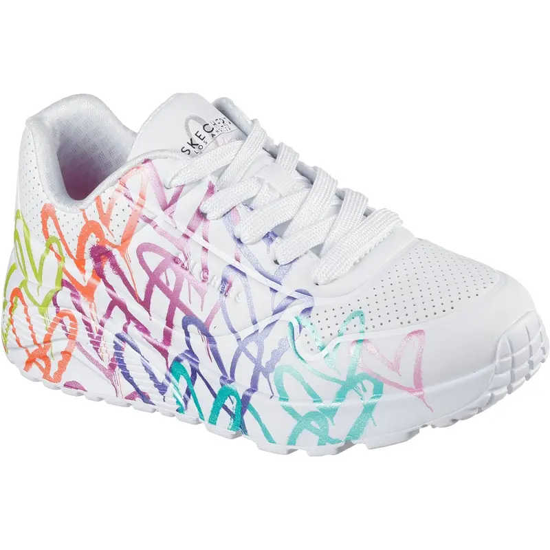 Skechers White Uno Lite - Metallic Joy 1