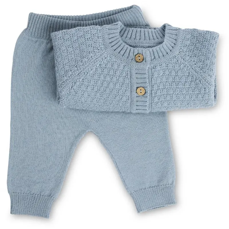 Smallstuff Blue Bukser Flat Strik Merino Uld 2