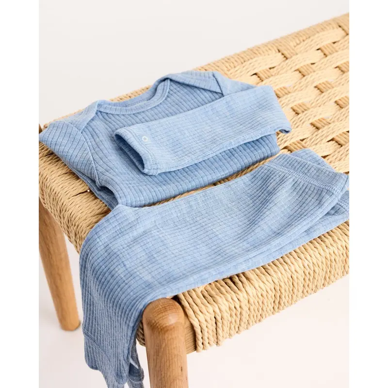 Smallstuff Light Blue Melange Leggings Drop Needle 2