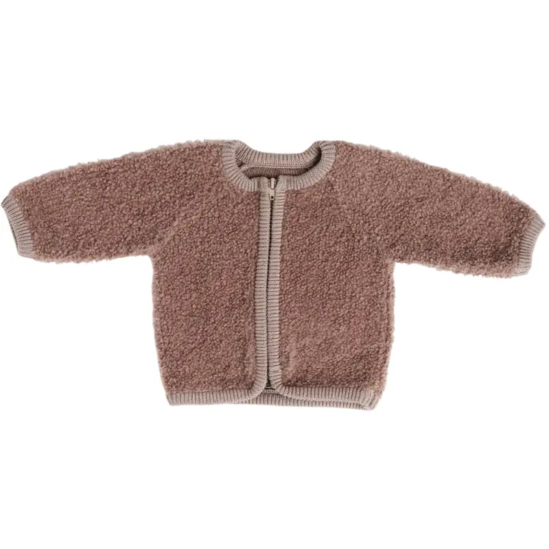 Smallstuff Rose Cardigan Med Lynlås Bouclé Merino Uld 1