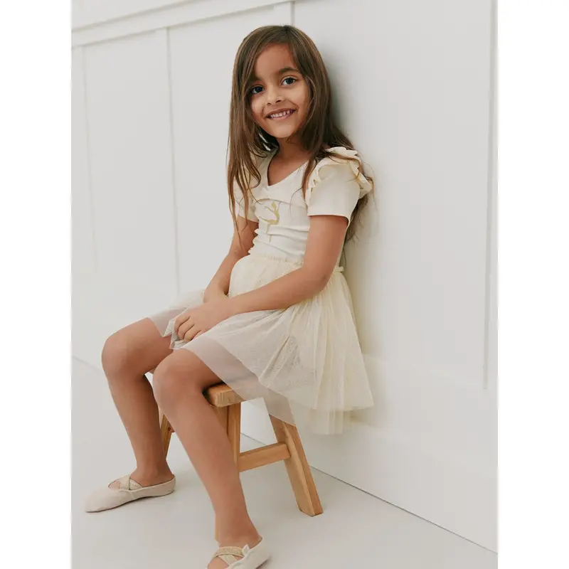 Sofie Schnoor X Luksusbaby Cream White Estelle Gymnastikdragt 3