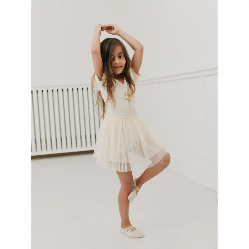 Sofie Schnoor X Luksusbaby Cream White Estelle Gymnastikdragt 4
