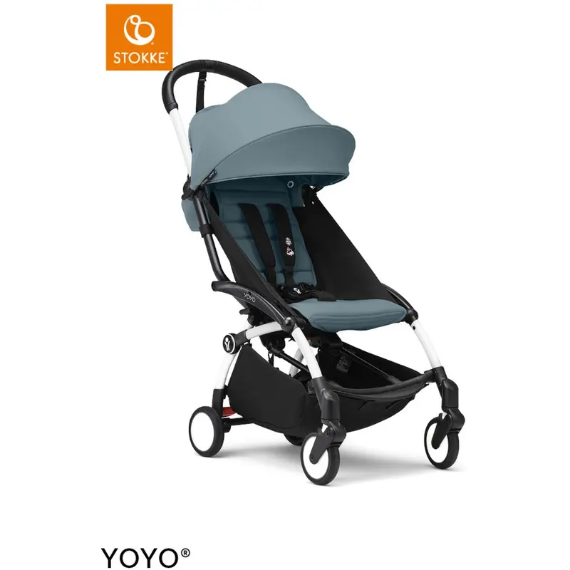 Stokke® Yoyo³ Klapvogn Hvid/Aqua 1