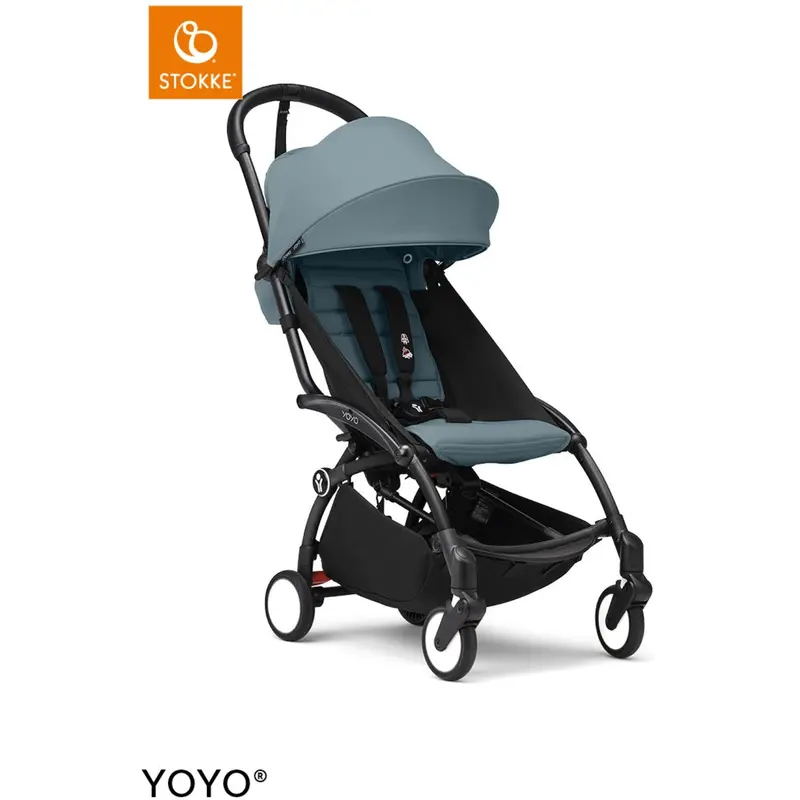 Stokke® Yoyo³ Klapvogn Sort/Aqua 1