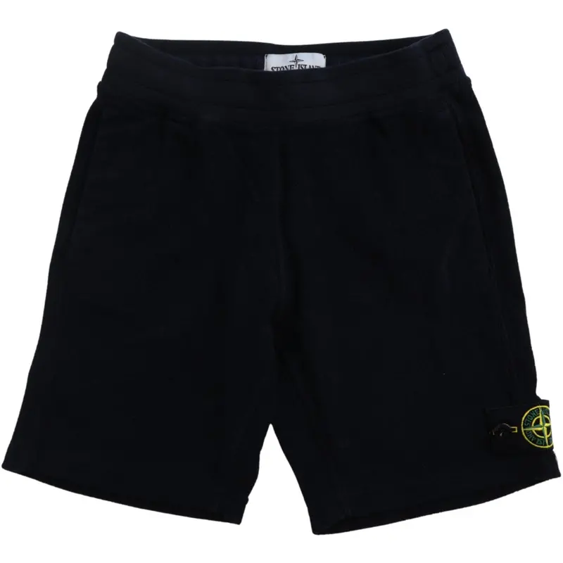 Stone Island Navy Blue Sweat Shorts 1