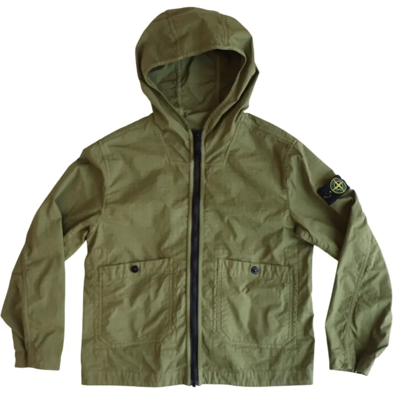 Stone Island Olive Green Kort Parka 1