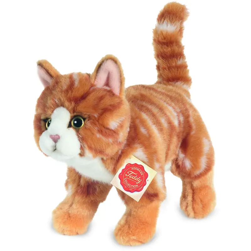 Teddy Hermann Stående Kat Rødstribet 20 Cm 1