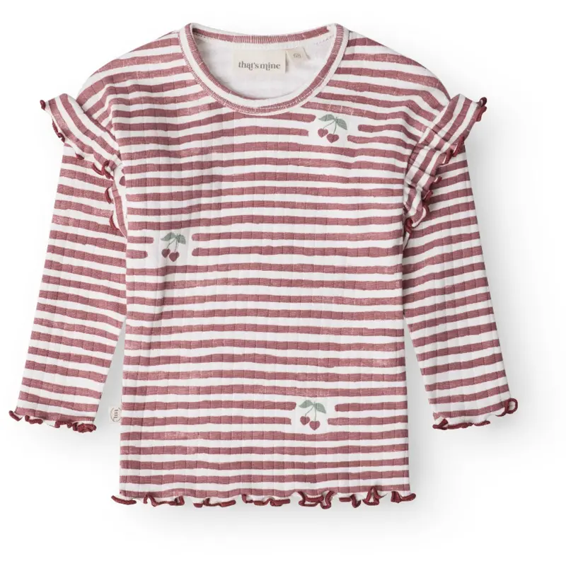 That's Mine Love Berry Stripe Jamilla Bluse 1