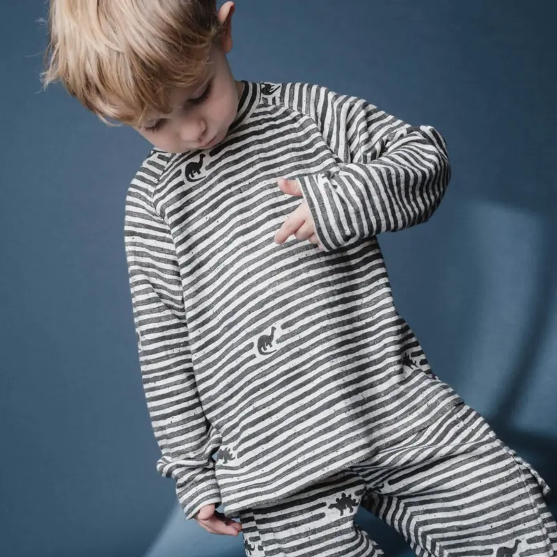 That's Mine Mono Dino Stripe Aksel Bluse 3