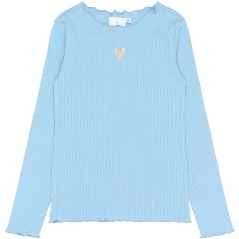 The New Forever Blue Tnrya L_S Rib Tee 1