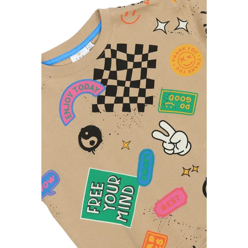 The New Humus Aop Peter Oversize Sweatshirt 5