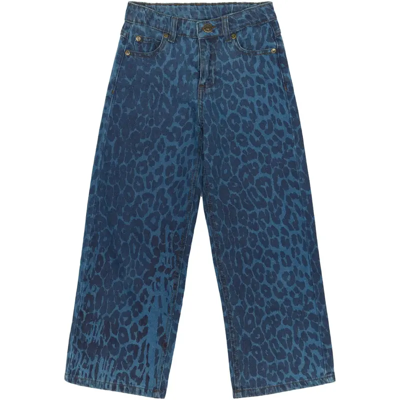 The New Medium Blue Denim Aop Tnprima Wide Jeans 1