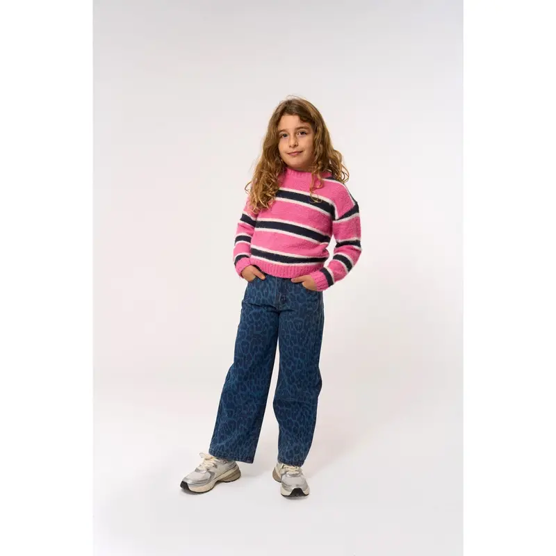 The New Medium Blue Denim Aop Tnprima Wide Jeans 2