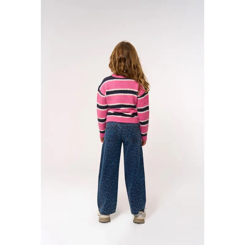 The New Medium Blue Denim Aop Tnprima Wide Jeans 3