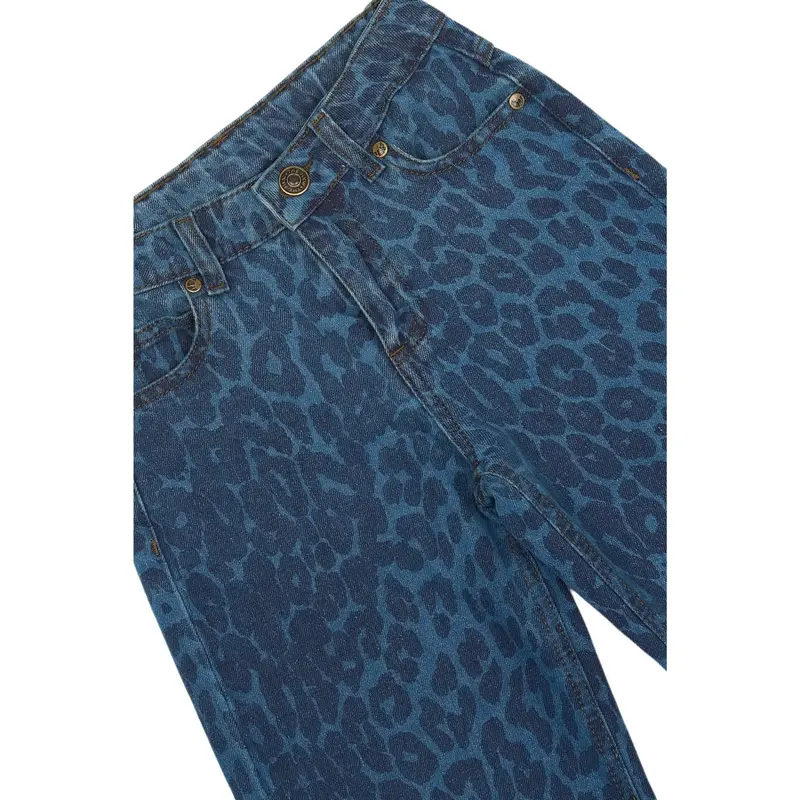 The New Medium Blue Denim Aop Tnprima Wide Jeans 4