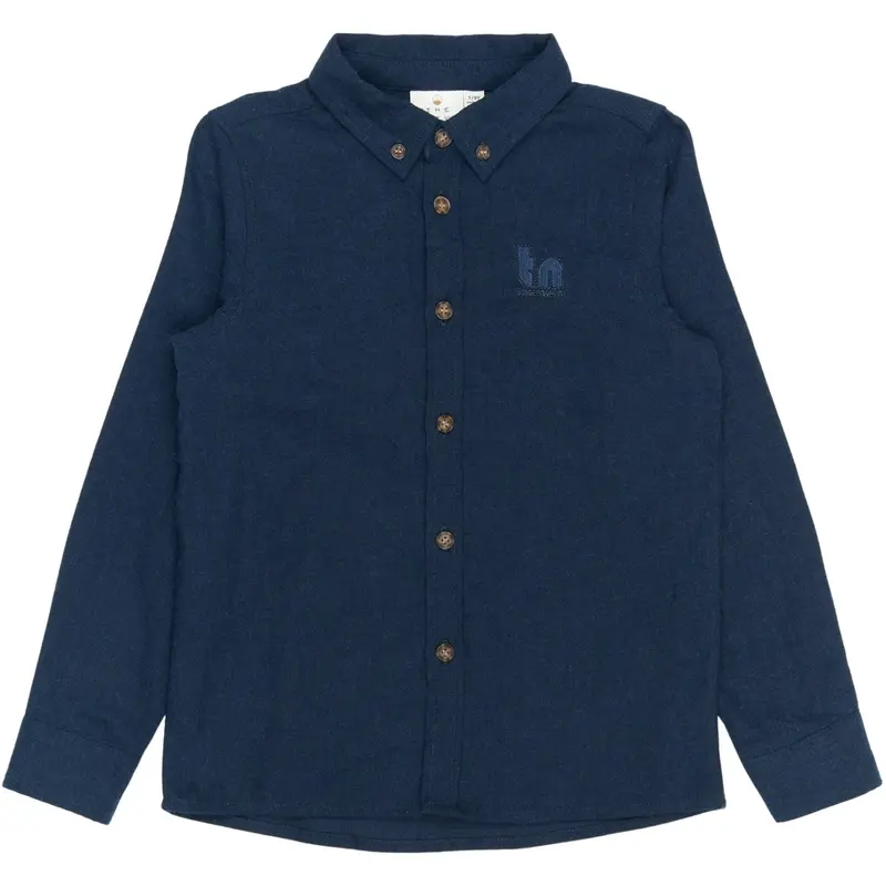 The New Navy Blazer Melange Rick L_S Skjorte 1