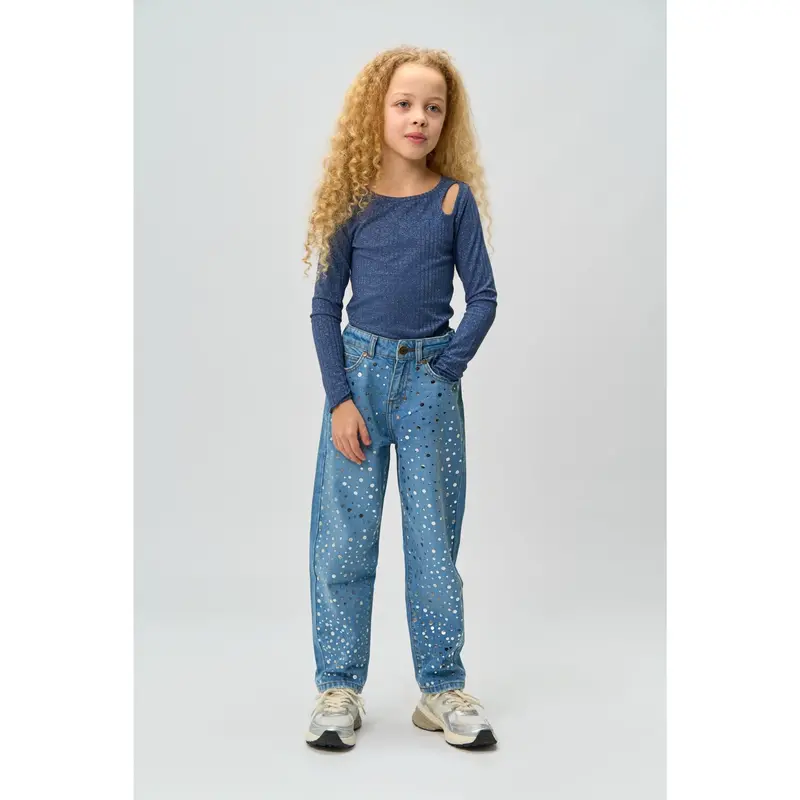 The New Navy Blazer Rina L_S Glitter Rib Tee 3