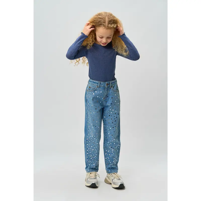 The New Navy Blazer Rina L_S Glitter Rib Tee 4