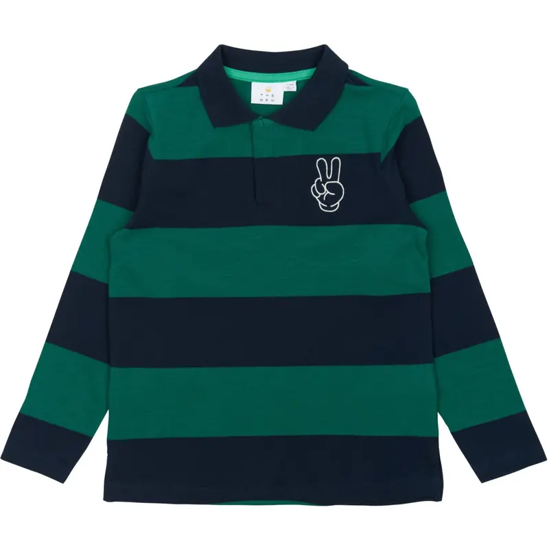 The New Navy Blazer Striped Pino L_S Pique Polo 1