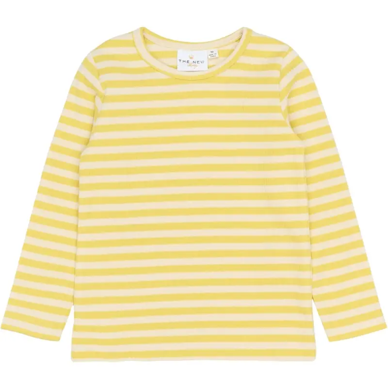 The New Siblings Dusky Citron Striped Tnstfro L_S Rib Tee 1