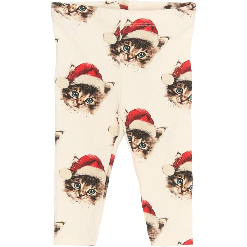 The New Siblings Gardenia Cat Aop Holiday Rib Leggings 1