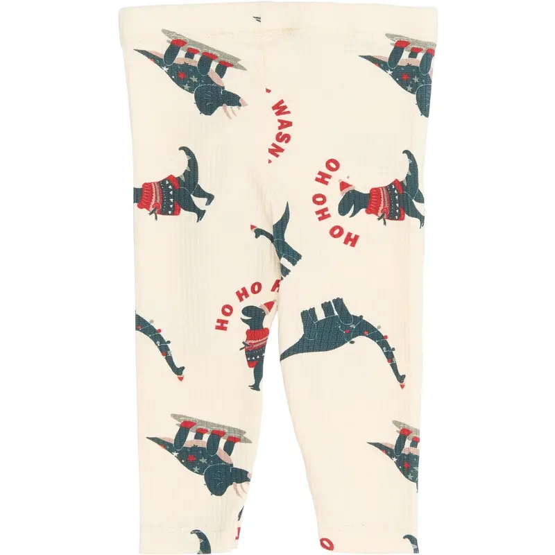 The New Siblings Gardenia Dino Aop Holiday Rib Leggings 3