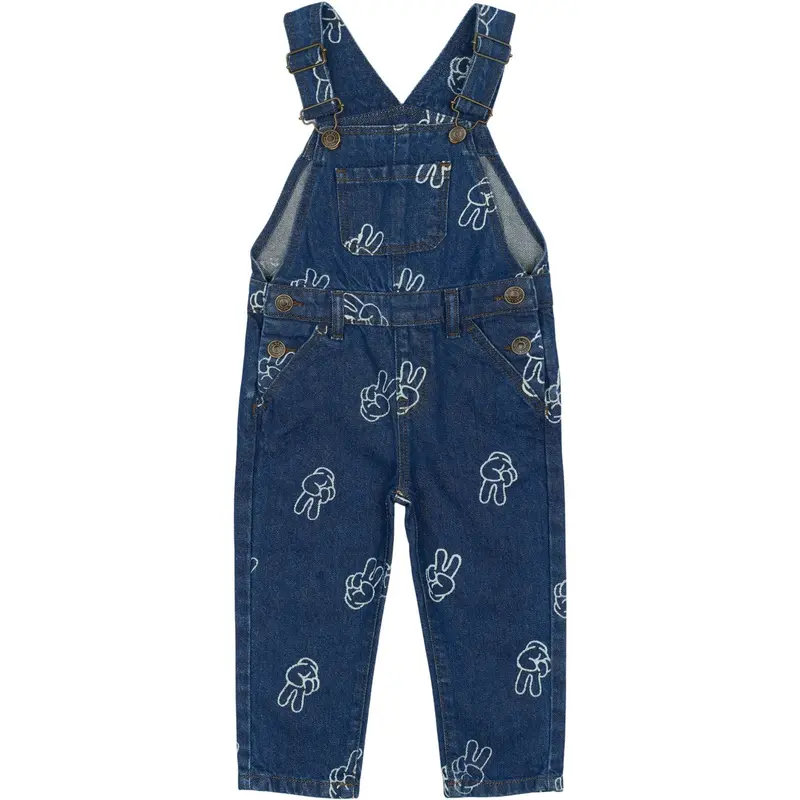 The New Siblings Medium Blue Denim Aop Tnstprosper Denim Dungarees 1