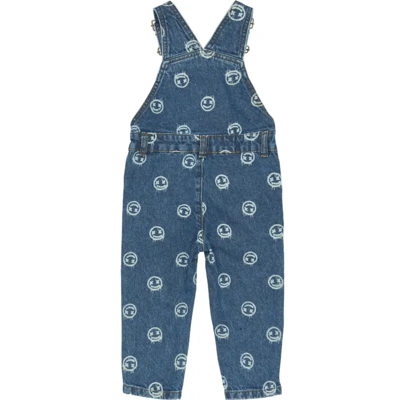 The New Siblings Medium Blue Denim Aop Tnstspero Denim Dungarees 3