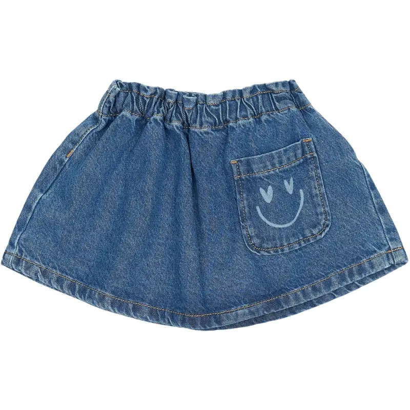 The New Siblings Medium Blue Denim Pida Denim Nederdel 1