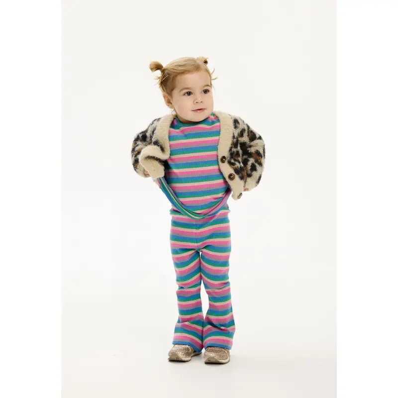 The New Siblings Multi Striped Polly Flared Rib Bukser 3