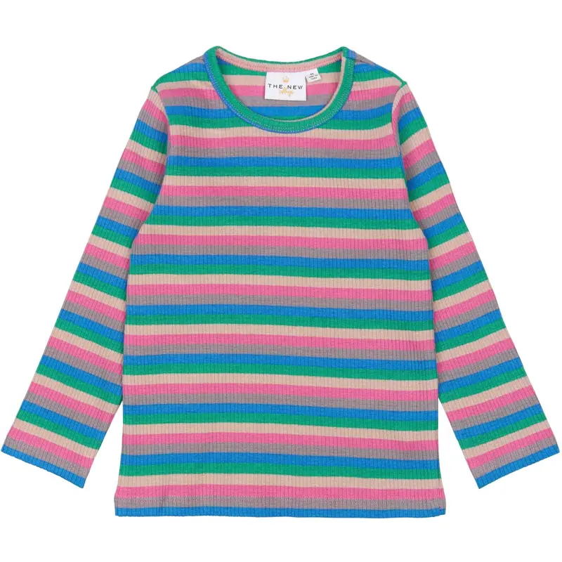 The New Siblings Multi Striped Polly L_S Rib Tee 1
