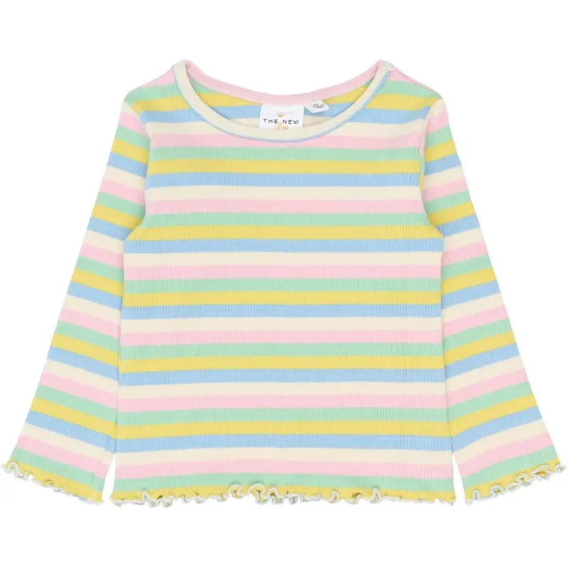 The New Siblings Multi Striped Tnstsofia L_S Rib Tee 1