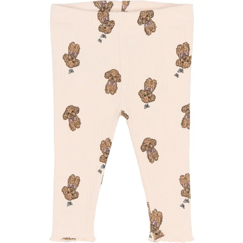 The New Siblings Silver Peony Aop Tnsbsona Rib Leggings 1