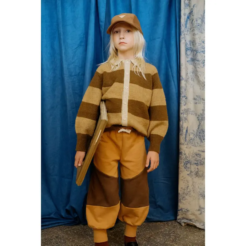Tinycottons Dark Brown / Light Brown Stripes Cardigan 2