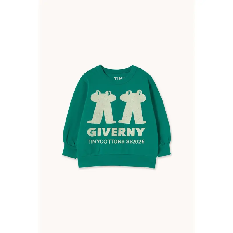 Tinycottons Dark Emerald Frog & Frog Graphic Sweatshirt 1