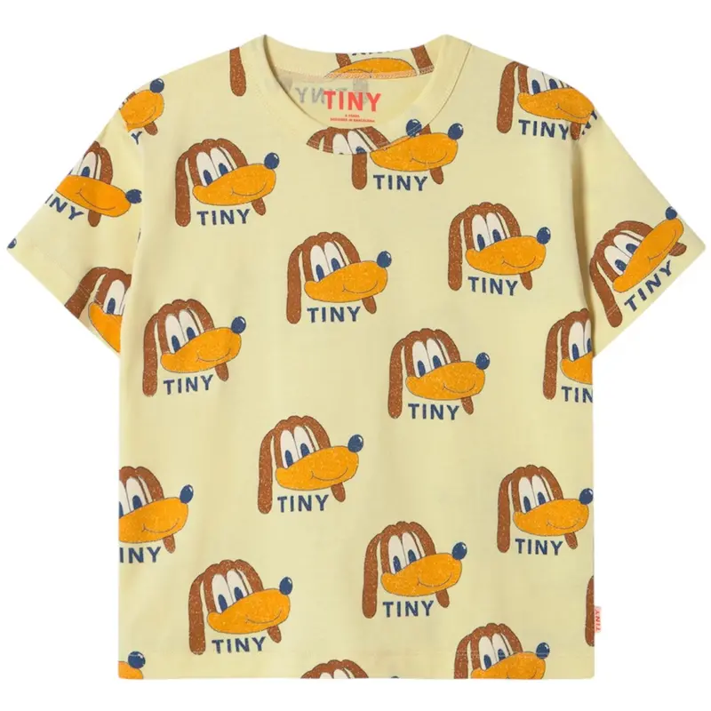 Tinycottons Dusty Yellow Dogs T-Shirt 1