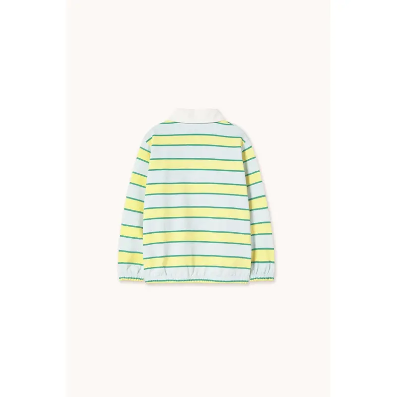 Tinycottons Ice Blue Retro Stripes Polo Sweatshirt 3