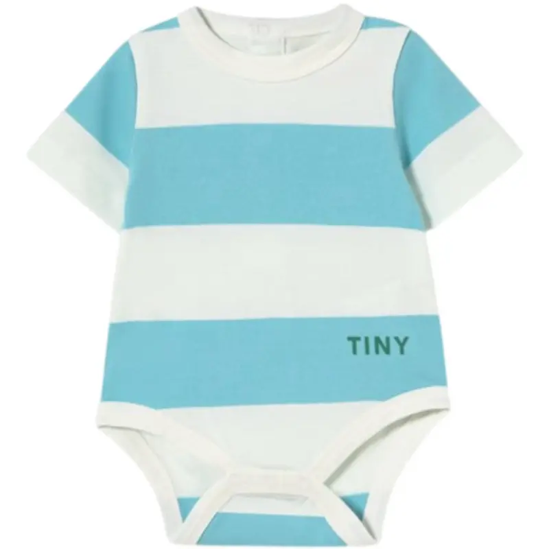 Tinycottons Light Cyan Cyan Stripes Strik Body 1