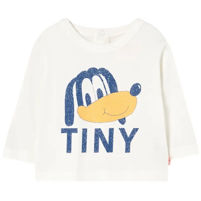 Tinycottons Off-White Tiny Dog Graphic Baby Bluse 1