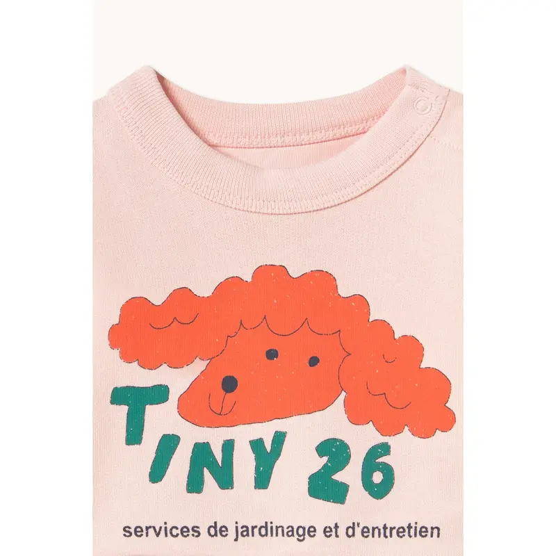 Tinycottons Pastel Pink Red Dog Baby Sweatshirt 2
