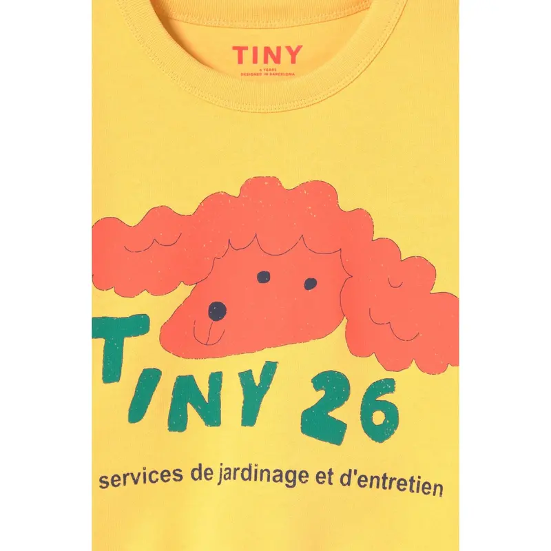 Tinycottons Soft Yellow Red Dog Graphic Sweatshirt 3