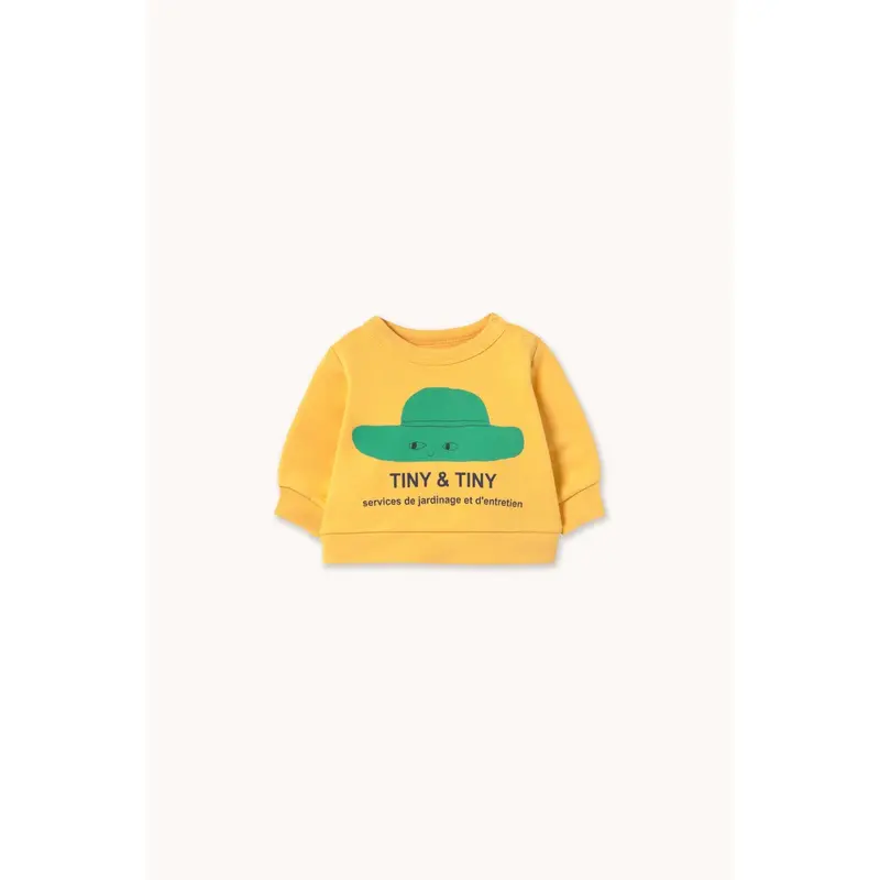 Tinycottons Soft Yellow Tiny Hue Baby Sweatshirt 1