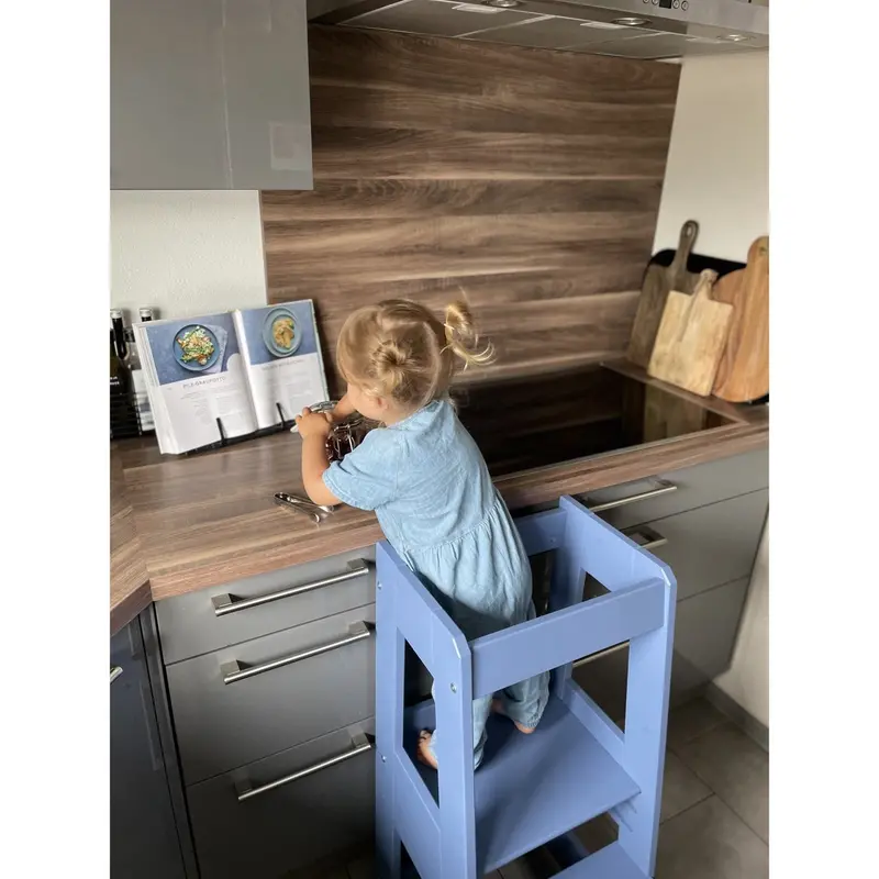 Tissi® Dove Blue Laquer Felix Læringstårn Massiv Bøg 2